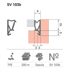 USZCZELKA DEVENTER SV 103B BRĄZ