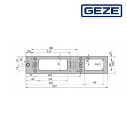 PŁYTA MONTAŻOWA DO TS 4000/5000 GEZE BIAŁA.068627 PŁYTA MONTAŻOWA DO TS 4000/5000 GEZE BIAŁA.068627