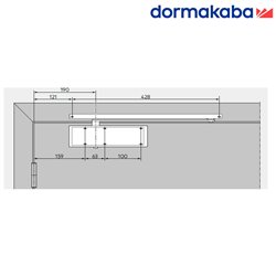 SAMOZAMYKACZ DORMAKABA TS MATCH G (EN3-5), SREBRNY KOMPLET Z SZYNĄ SZER: DO 1250MM SAMOZAMYKACZ DORMAKABA TS MATCH G (EN3-5), SREBRNY KOMPLET Z SZYNĄ SZER: DO 1250MM