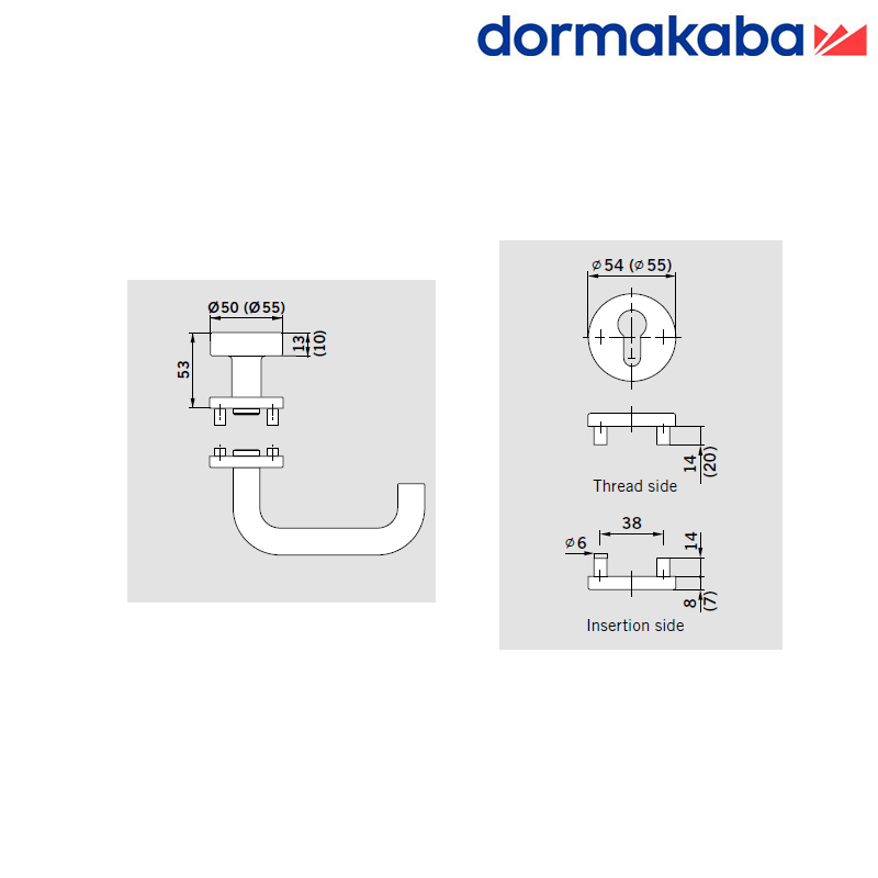 GAŁKA-KLAMKA DORMAKABA PURE 8100/3020/6501/6612 PZ OKRĄGŁY LEWA GAŁKA-KLAMKA DORMAKABA PURE 8100/3020/6501/6612 PZ OKRĄGŁY LEWA