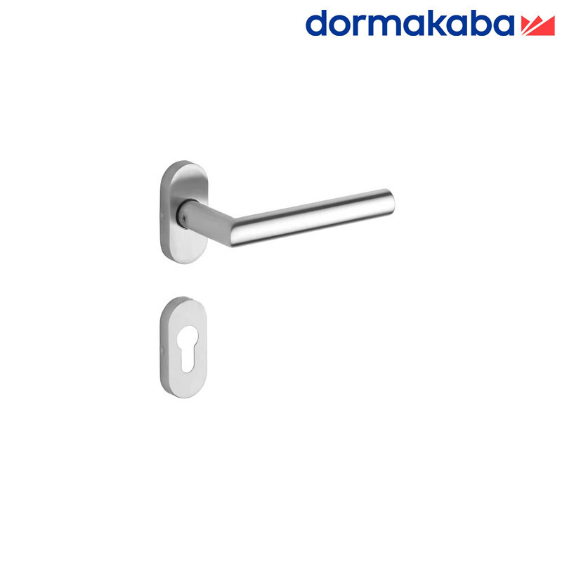 KLAMKA DORMAKABA 1/2 PURE 8906 6621/6679 PZ PRAWA OWAL, L-FORM, 8MM