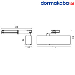 SAMOZAMYKACZ DORMAKABA TS 71 (EN 3-4) BEZ RAMIENIA CZARNY SAMOZAMYKACZ DORMAKABA TS 71 (EN 3-4) BEZ RAMIENIA CZARNY