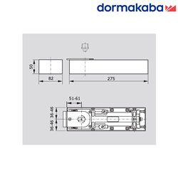 SAMOZAMYKACZ DORMAKABA BTS 75V EN 1-4 BEZ OSI, Z BLOKADĄ 105° SAMOZAMYKACZ DORMAKABA BTS 75V EN 1-4 BEZ OSI, Z BLOKADĄ 105°