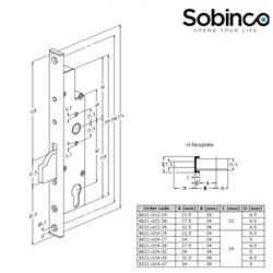 ZAMEK SOBINCO 8621 U24 32 BĘB DODATKOWY ZAMEK SOBINCO 8621 U24 32 BĘB DODATKOWY