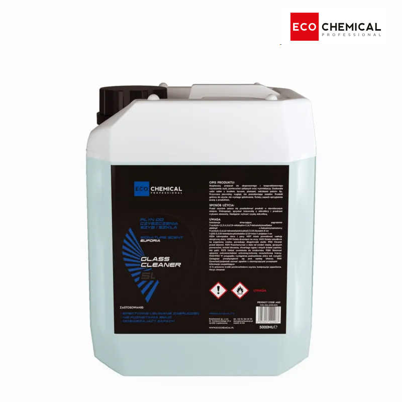 GLASS CLEANER PŁYN DO CZYSZCZENIA SZYB I SZKŁA 5 L ECO CHEMICAL GLASS CLEANER PŁYN DO CZYSZCZENIA SZYB I SZKŁA 5 L ECO CHEMICAL
