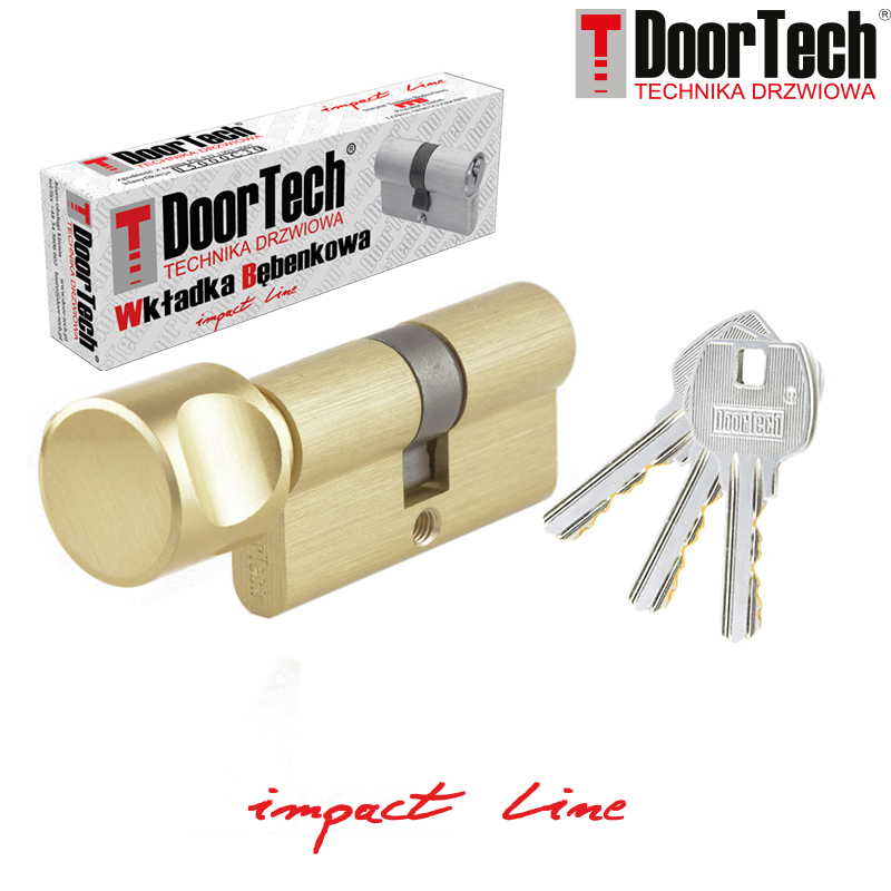 WKŁADKA Z GAŁKĄ DOORTECH IMPACT LINE G35/35 MOSIĄDZ SATYNA WKŁADKA Z GAŁKĄ DOORTECH IMPACT LINE G35/35 MOSIĄDZ SATYNA