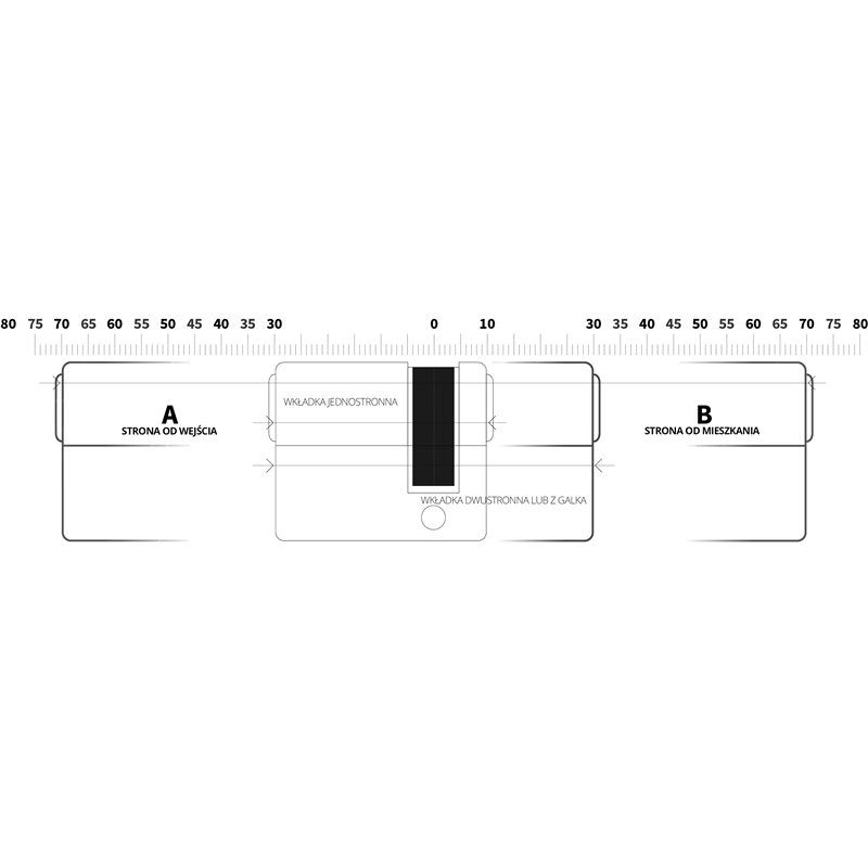WKŁADKA Z GAŁKĄ DOORTECH IMPACT LINE G26/36 MOSIĄDZ SATYNA WKŁADKA Z GAŁKĄ DOORTECH IMPACT LINE G26/36 MOSIĄDZ SATYNA
