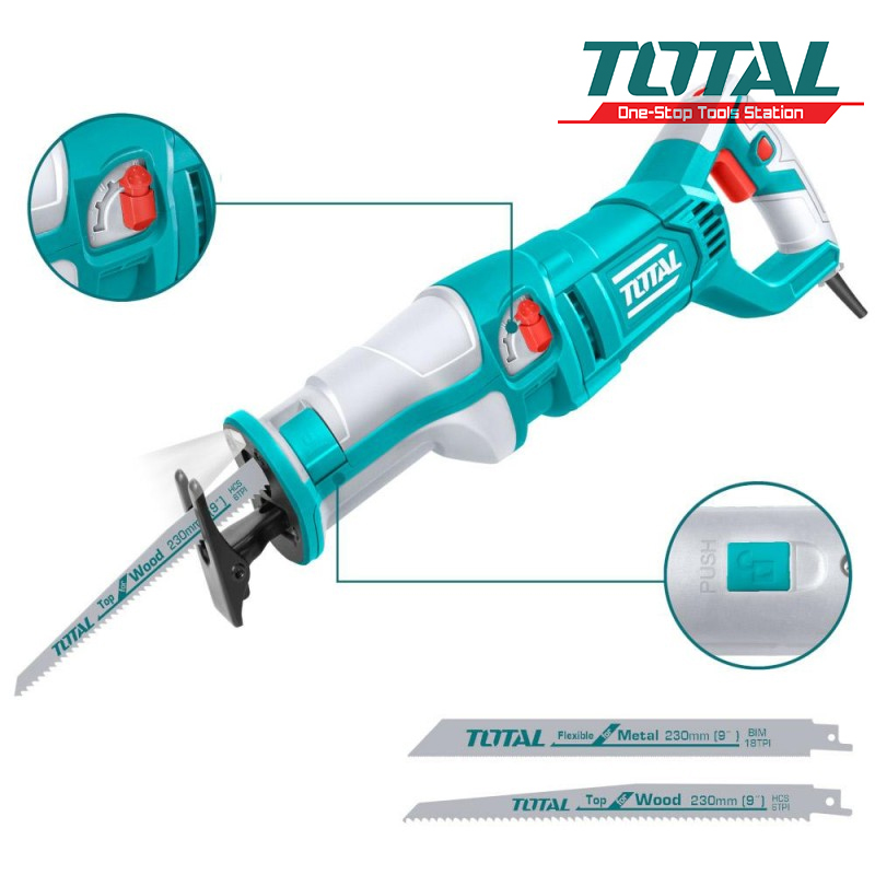 TOTAL PIŁA SZABLASTA 1200 W REGULACJA SZYBKOŚCI TS100806 TOTAL PIŁA SZABLASTA 1200 W REGULACJA SZYBKOŚCI TS100806