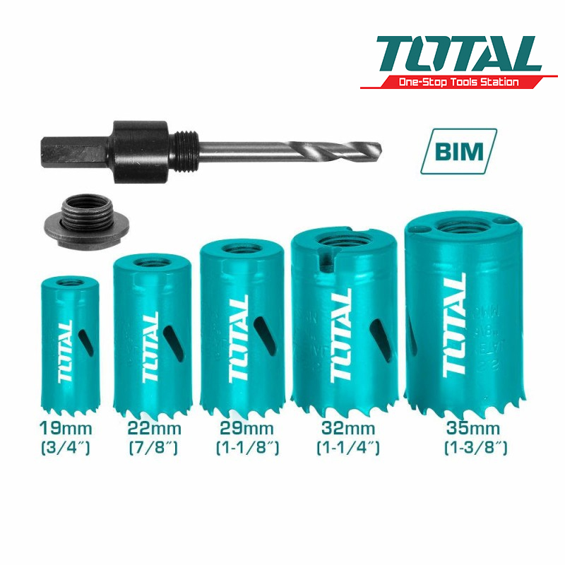 TOTAL OTWORNICE BIMETALICZNE ZESTAW 5 SZT. TACSH1071 - TOTAL