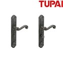 KLAMKA TUPAI 704-47 WC 72MM, 4X4MM, ANTYCZNE SREBRO