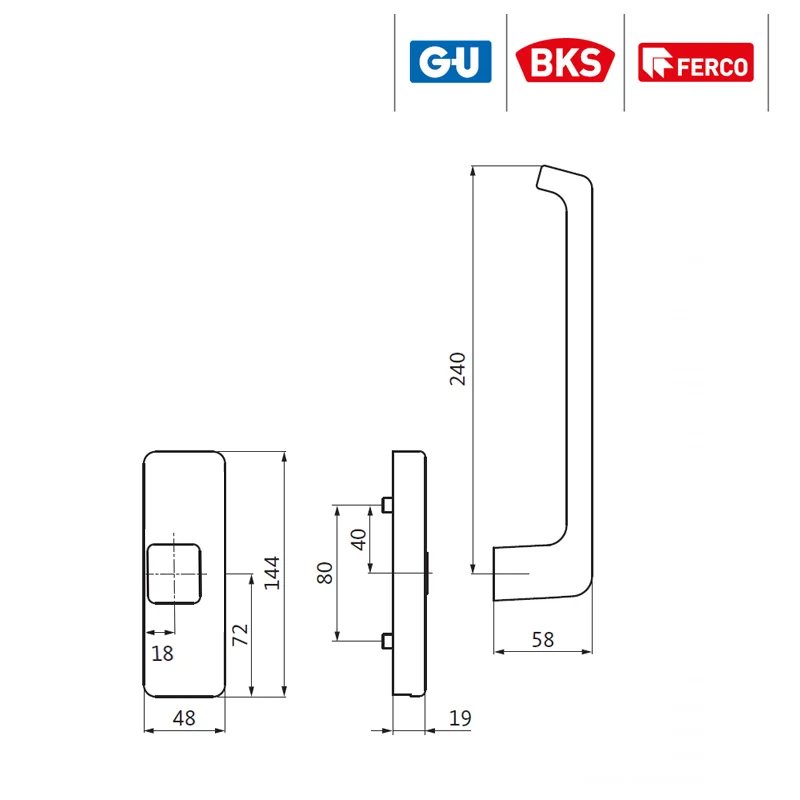 G-U ZESTAW PSK KLAMKI DIRIGENT KOLOR F4 PRAWY G-U ZESTAW PSK KLAMKI DIRIGENT KOLOR F4 PRAWY