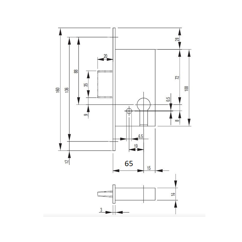 G-U ZAMEK B 1308 DODATKOWY D65-F24X160MM G-U ZAMEK B 1308 DODATKOWY D65-F24X160MM