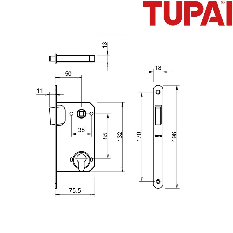 ZAMEK MAGNETYCZNY TUPAI 3598X50-36, WKŁADKA 85MM, NIKIEL ZAMEK MAGNETYCZNY TUPAI 3598X50-36, WKŁADKA 85MM, NIKIEL
