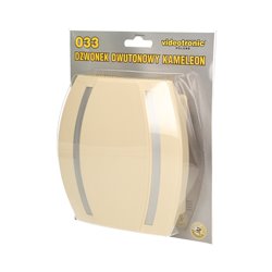 DZWONEK KAMELEON GONG 8V, BEŻOWO-SREBRNY ORNO DZWONEK KAMELEON GONG 8V, BEŻOWO-SREBRNY ORNO