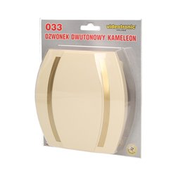 DZWONEK KAMELEON GONG 230V, BEŻOWO-ZŁOTY ORNO DZWONEK KAMELEON GONG 230V, BEŻOWO-ZŁOTY ORNO