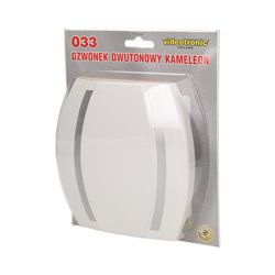 DZWONEK KAMELEON GONG 230V, BIAŁO-SREBRNY ORNO DZWONEK KAMELEON GONG 230V, BIAŁO-SREBRNY ORNO