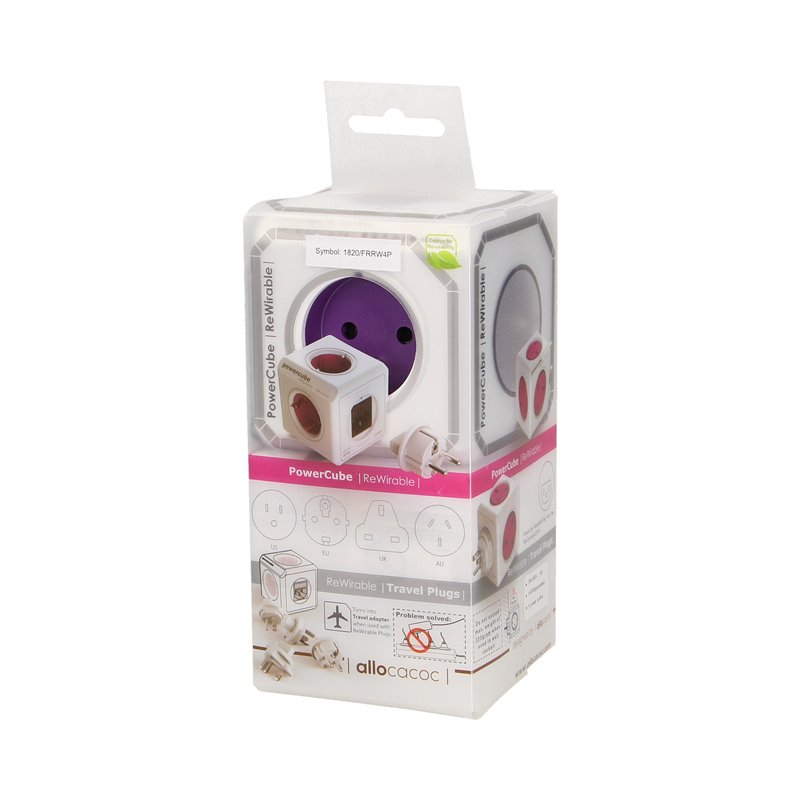 ROZGAŁĘŹNIK POWER CUBE REWIRABLE + 4 WTYCZKI PODRÓŻNE ORNO ROZGAŁĘŹNIK POWER CUBE REWIRABLE + 4 WTYCZKI PODRÓŻNE ORNO