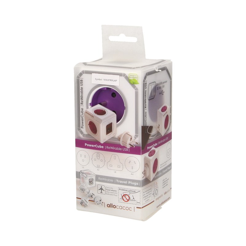 ROZGAŁĘŹNIK POWER CUBE REWIRABLE USB + 4 WTYCZKI PODRÓŻNE ORNO ROZGAŁĘŹNIK POWER CUBE REWIRABLE USB + 4 WTYCZKI PODRÓŻNE ORNO