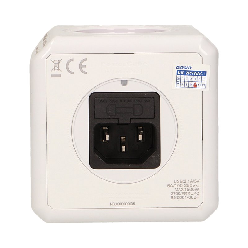 ROZGAŁĘŹNIK POWER CUBE REWIRABLE USB + 4 WTYCZKI PODRÓŻNE ORNO ROZGAŁĘŹNIK POWER CUBE REWIRABLE USB + 4 WTYCZKI PODRÓŻNE ORNO