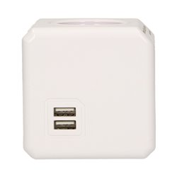 ROZGAŁĘŹNIK POWER CUBE REWIRABLE USB + 4 WTYCZKI PODRÓŻNE ORNO ROZGAŁĘŹNIK POWER CUBE REWIRABLE USB + 4 WTYCZKI PODRÓŻNE ORNO