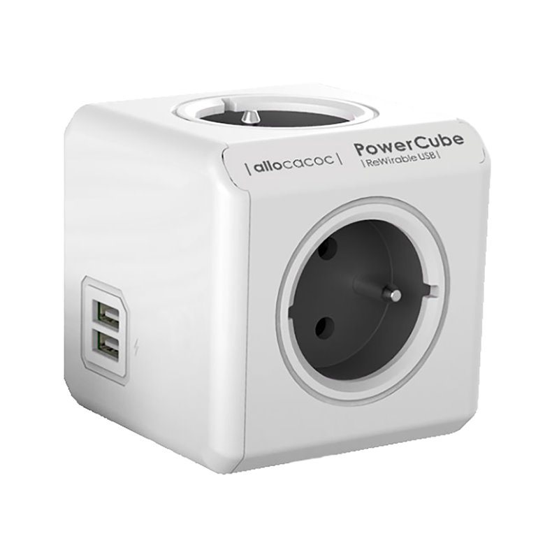 ROZGAŁĘŹNIK POWER CUBE REWIRABLE USB + 4 WTYCZKI PODRÓŻNE, KOLOR SZARY ORNO ROZGAŁĘŹNIK POWER CUBE REWIRABLE USB + 4 WTYCZKI PODRÓŻNE, KOLOR SZARY ORNO