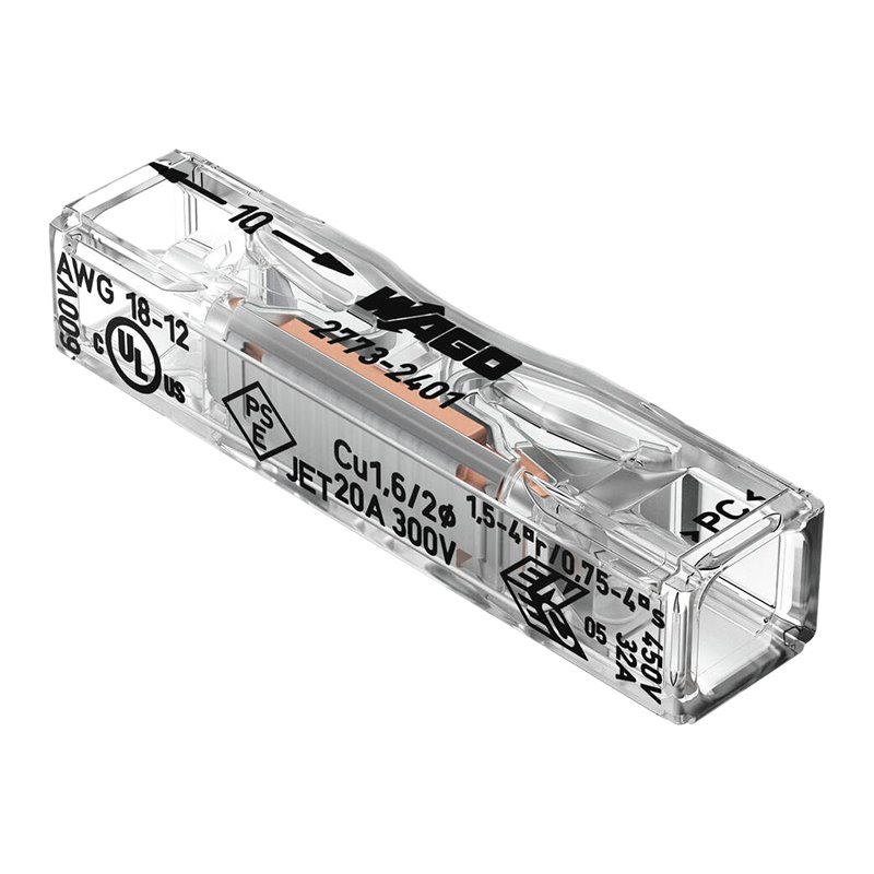 ZŁĄCZKA WAGO 1-TOROWA PRZELOTOWA, DO PRZEWODÓW SZTYWNYCH, 2773-2401, OD 0,2-4MM2, 10 SZT ORNO