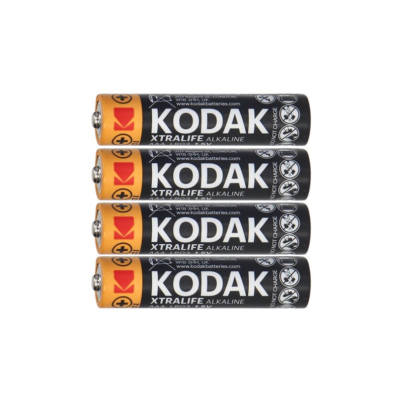 BATERIE KODAK XTRALIFE ALKALINE AAA LR03, 4SZT. FOLIA ORNO BATERIE KODAK XTRALIFE ALKALINE AAA LR03, 4SZT. FOLIA ORNO