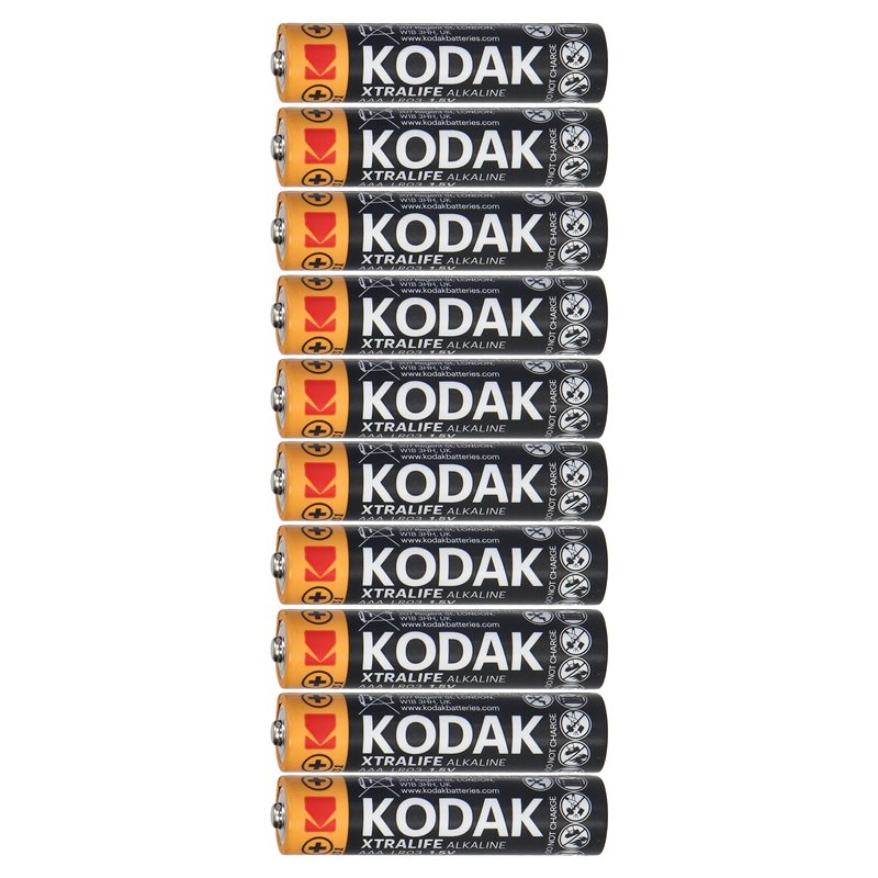 BATERIE KODAK XTRALIFE ALKALINE AAA LR03, 5+5 SZT. ORNO BATERIE KODAK XTRALIFE ALKALINE AAA LR03, 5+5 SZT. ORNO