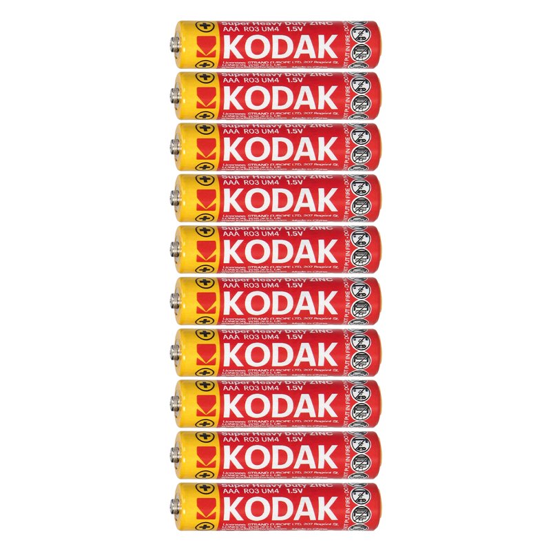BATERIE KODAK ZINC SUPER HEAVY DUTY AAA LR03, 10 SZT. ORNO BATERIE KODAK ZINC SUPER HEAVY DUTY AAA LR03, 10 SZT. ORNO