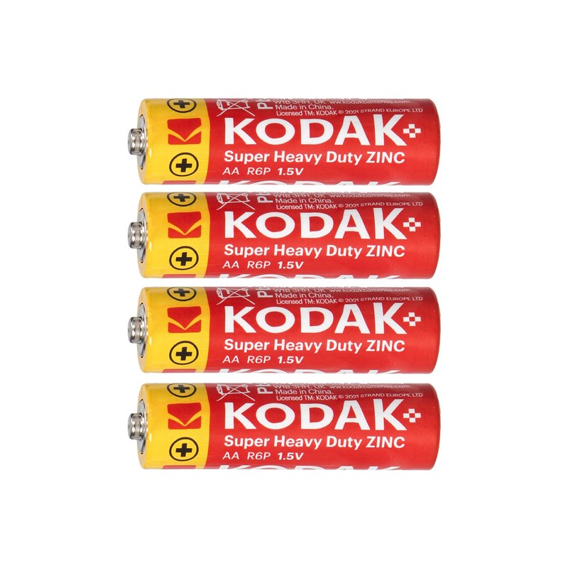 BATERIE KODAK ZINC SUPER HEAVY DUTY AA LR6, 4 SZT. ORNO BATERIE KODAK ZINC SUPER HEAVY DUTY AA LR6, 4 SZT. ORNO