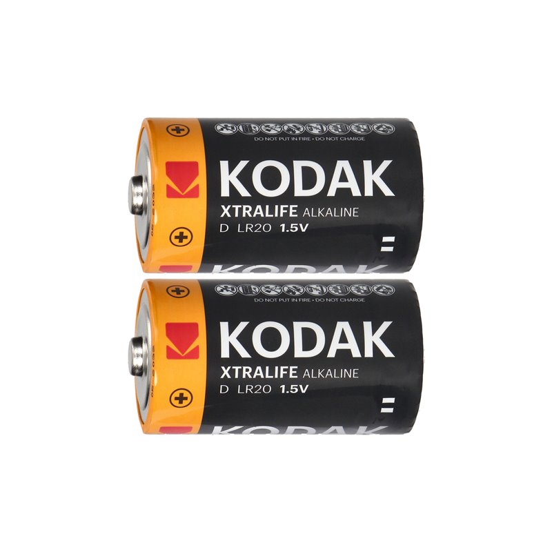 BATERIE KODAK XTRALIFE ALKALINE KD-2 LR20, 2 SZT. ORNO BATERIE KODAK XTRALIFE ALKALINE KD-2 LR20, 2 SZT. ORNO