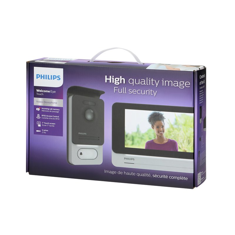 ZESTAW WIDEO DOMOFONOWY PHILIPS WELCOMEEYE TOUCH, MONITOR 7" Z PANELEM DOTYKOWYM I PAMIĘCIĄ ORNO ZESTAW WIDEO DOMOFONOWY PHILIPS WELCOMEEYE TOUCH, MONITOR 7" Z PANELEM DOTYKOWYM I PAMIĘCIĄ ORNO