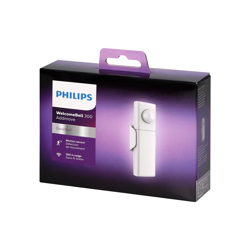 PHILIPS WELCOMEBELL ADDMOVE, BEZPRZEWODOWY CZUJNIK RUCHU, ZASILANIE BATERYJNE 2XAA ORNO PHILIPS WELCOMEBELL ADDMOVE, BEZPRZEWODOWY CZUJNIK RUCHU, ZASILANIE BATERYJNE 2XAA ORNO