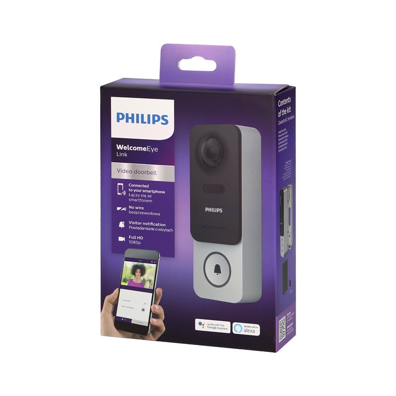 PHILIPS WELCOMEEYE LINK, WIDEODOMOFON BEZPRZEWODOWY Z WIFI NA BATERIĘ WIELOKROTNEGO ŁADOWANIA ORNO PHILIPS WELCOMEEYE LINK, WIDEODOMOFON BEZPRZEWODOWY Z WIFI NA BATERIĘ WIELOKROTNEGO ŁADOWANIA ORNO