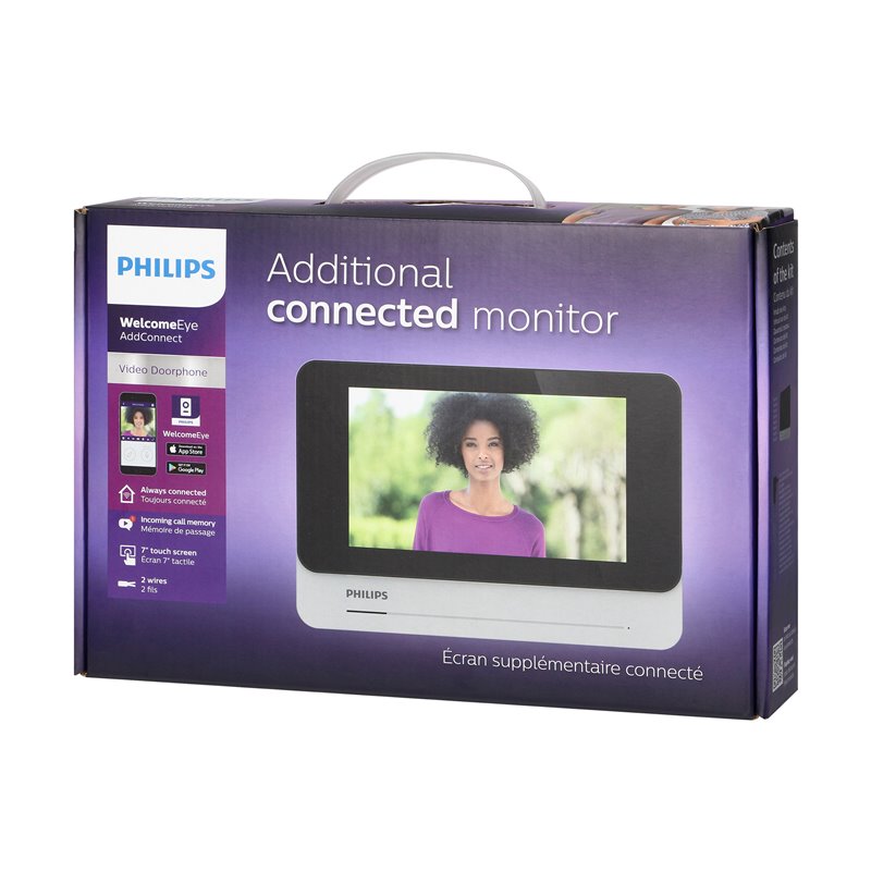 PHILIPS WELCOMEEYE ADDCONNECT, MONITOR, LCD 7", WI-FI + APP NA TELEFON, STEROWANIE BRAMĄ, INTERKOM, DO ROZBUDOWY ZESTAWÓW Z SERI PHILIPS WELCOMEEYE ADDCONNECT, MONITOR, LCD 7", WI-FI + APP NA TELEFON, STEROWANIE BRAMĄ, INTERKOM, DO ROZBUDOWY ZESTAWÓW Z SERI