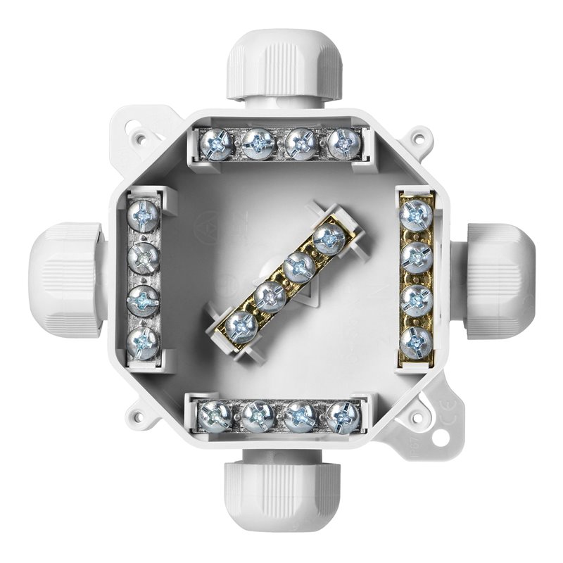 PUSZKA HERMETYCZNA IP67, 4 DŁAWNICE, 122 X 122MM, SZARA ORNO PUSZKA HERMETYCZNA IP67, 4 DŁAWNICE, 122 X 122MM, SZARA ORNO