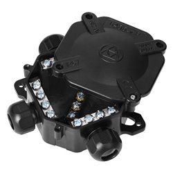 PUSZKA HERMETYCZNA IP67, 4 DŁAWNICE, 122 X 122MM, CZARNA ORNO PUSZKA HERMETYCZNA IP67, 4 DŁAWNICE, 122 X 122MM, CZARNA ORNO