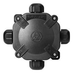 PUSZKA HERMETYCZNA IP67, 4 DŁAWNICE, 122 X 122MM, CZARNA ORNO PUSZKA HERMETYCZNA IP67, 4 DŁAWNICE, 122 X 122MM, CZARNA ORNO