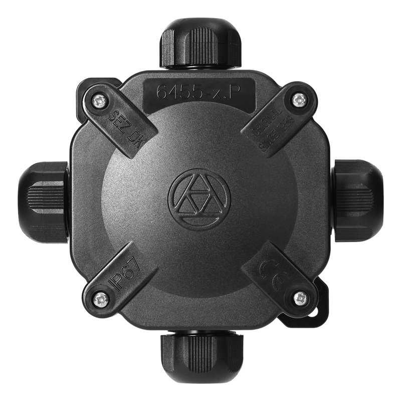 PUSZKA HERMETYCZNA IP67, 4 DŁAWNICE, 122 X 122MM, CZARNA ORNO PUSZKA HERMETYCZNA IP67, 4 DŁAWNICE, 122 X 122MM, CZARNA ORNO