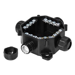 PUSZKA HERMETYCZNA IP67, 4 DŁAWNICE, 122 X 122MM, CZARNA ORNO PUSZKA HERMETYCZNA IP67, 4 DŁAWNICE, 122 X 122MM, CZARNA ORNO