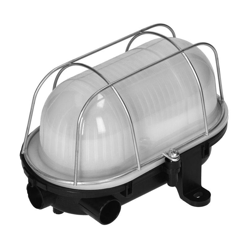 OVAL 7040T, OPRAWA OŚWIETLENIOWA, 40W, E27, IP44, IK10, KLOSZ POLIWĘGLAN MATOWY, PODSTAWA POLIPROPYLEN, SIATKA METALOWA, CZARNA OVAL 7040T, OPRAWA OŚWIETLENIOWA, 40W, E27, IP44, IK10, KLOSZ POLIWĘGLAN MATOWY, PODSTAWA POLIPROPYLEN, SIATKA METALOWA, CZARNA