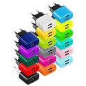 EXC MOBILE ŁADOWARKA SIECIOWA CUTE, 2XUSB, 2.4A, KOLOR MIX ORNO