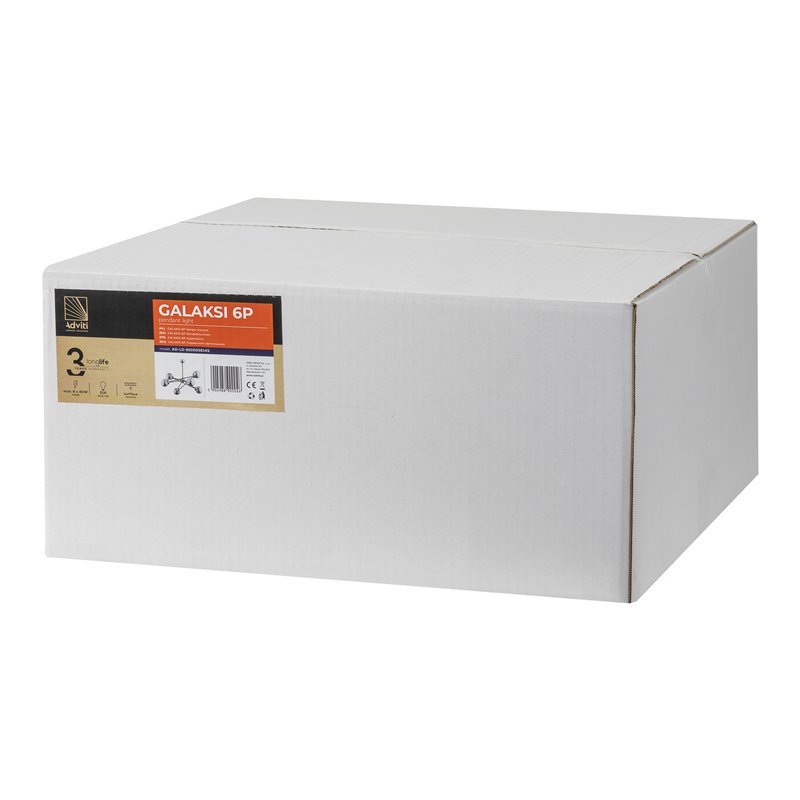 GALAKSI 6P, LAMPA WISZĄCA, E14 MAX. 6X 40W, CHROM ORNO GALAKSI 6P, LAMPA WISZĄCA, E14 MAX. 6X 40W, CHROM ORNO