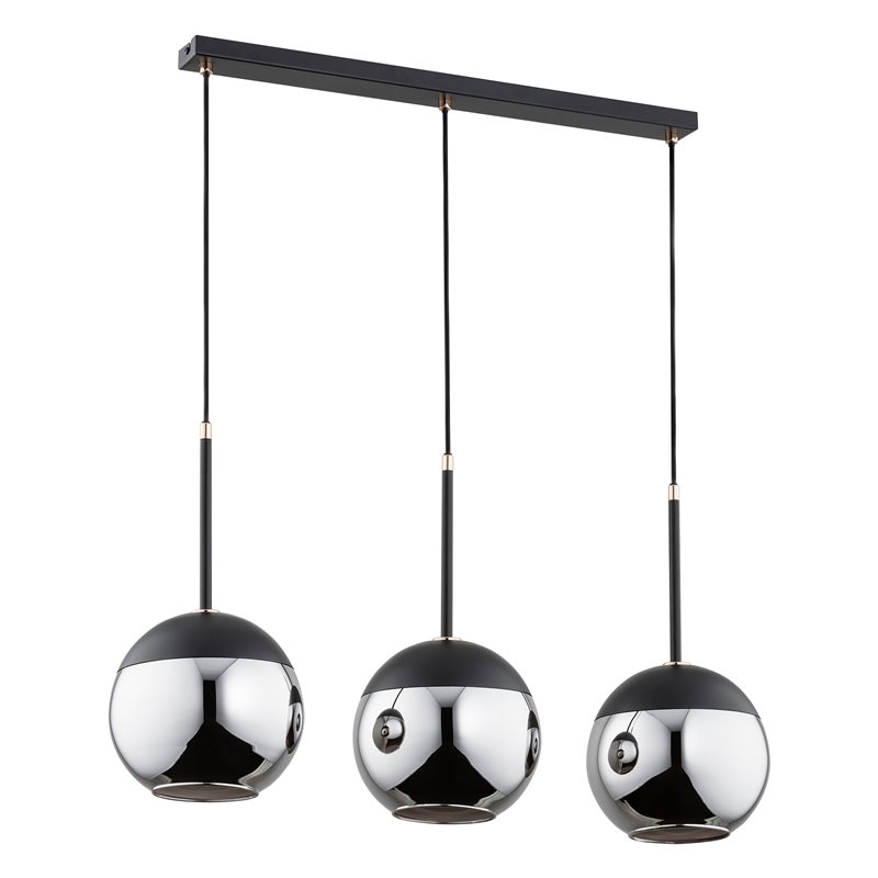 LARA 3P, LAMPA WISZĄCA, E27  MAX. 3X60W, CZARNA ORNO