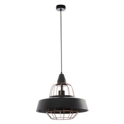 ROCCO 1P, LAMPA WISZĄCA, E27 MAX. 60W, CZARNA, MIEDZIANA ORNO ROCCO 1P, LAMPA WISZĄCA, E27 MAX. 60W, CZARNA, MIEDZIANA ORNO