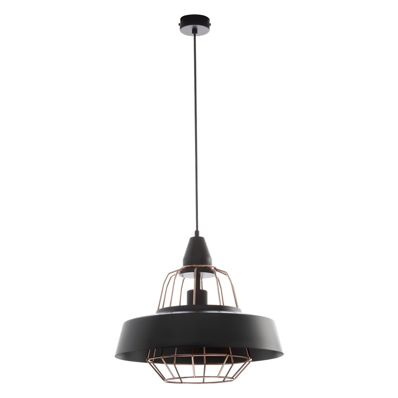 ROCCO 1P, LAMPA WISZĄCA, E27 MAX. 60W, CZARNA, MIEDZIANA ORNO ROCCO 1P, LAMPA WISZĄCA, E27 MAX. 60W, CZARNA, MIEDZIANA ORNO