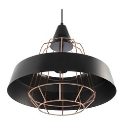 ROCCO 1P, LAMPA WISZĄCA, E27 MAX. 60W, CZARNA, MIEDZIANA ORNO ROCCO 1P, LAMPA WISZĄCA, E27 MAX. 60W, CZARNA, MIEDZIANA ORNO