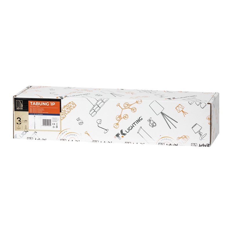 TABUNG 1P, LAMPA WISZĄCA, G9 MAX.6W, CZARNA ORNO TABUNG 1P, LAMPA WISZĄCA, G9 MAX.6W, CZARNA ORNO