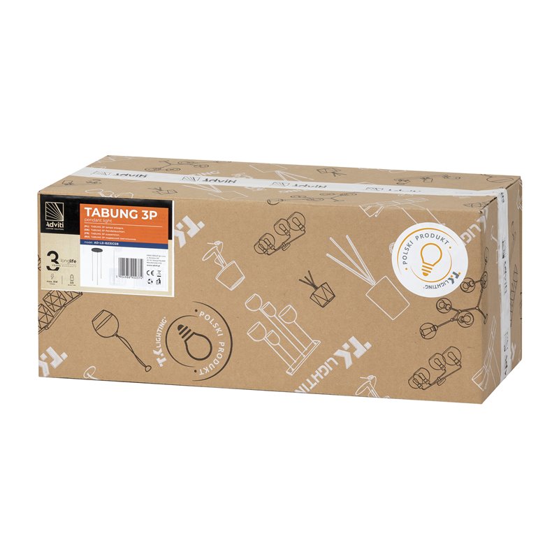 TABUNG 3P, LAMPA WISZĄCA, G9 MAX.6W, ZŁOTA ORNO TABUNG 3P, LAMPA WISZĄCA, G9 MAX.6W, ZŁOTA ORNO