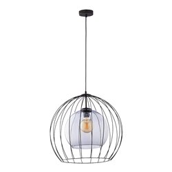 DUNIA 500 1P, LAMPA WISZĄCA, E27 MAX.15W, CZARNA ORNO DUNIA 500 1P, LAMPA WISZĄCA, E27 MAX.15W, CZARNA ORNO